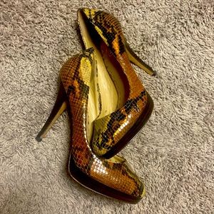 Coach snake print heels size 6